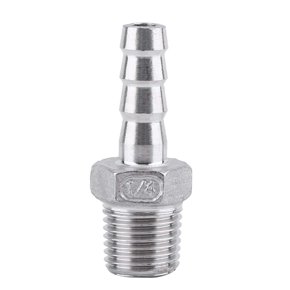 1 x SS304 Stainless Steel Barbed Hose Connector with Thread Adaptor DFE Tail Pipe 1/8~3/4