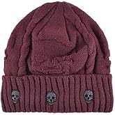 K KISSBAOBEI Unisex Men Women Skull Knitted Beanie Hats Cap for Winter Toboggan Hat