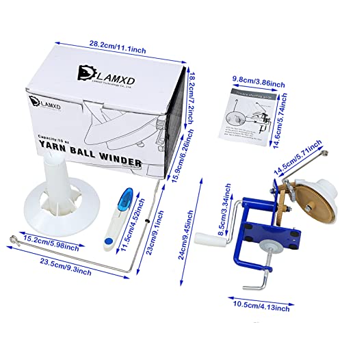 LAMXD Needlecraft Large Jumbo Metal Yarn/Wool/String/Fiber Ball Winder