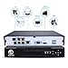 JOOAN 703NVR-4K 4CH NVR Kit 720P POE Camera System HD Security IP Camera System CCTV Monitor System Complete Surveillance Network Camera System Home Video Camera System