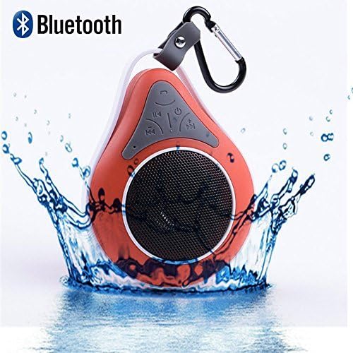 Bluetooth Waterproof Shower Speaker Phone with Mic. Best Portable Wireless Music Receiver for Pool, Shower and Outdoor Hikes. Hands Free Device. Waterproof Level IPX6 - Zentek ZT-2686RED (Red)