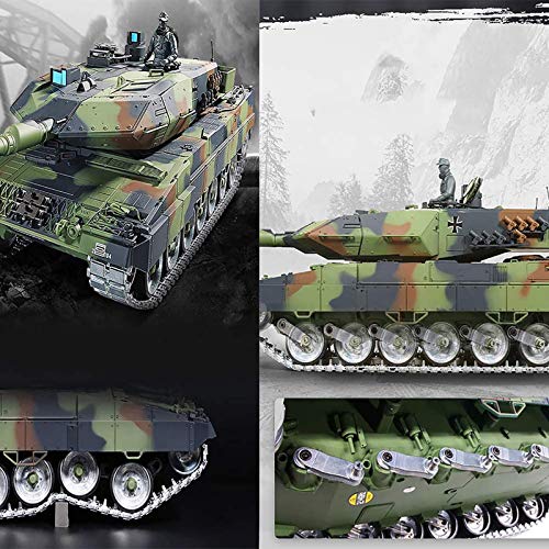WZRY RC Panzer, Deutscher Leopard 2A6 Schwerer Panzer 1:16 RC Panzer, Vollmetall RC Spielzeug Tank, 2.4G Drahtloser… – Bild 5
