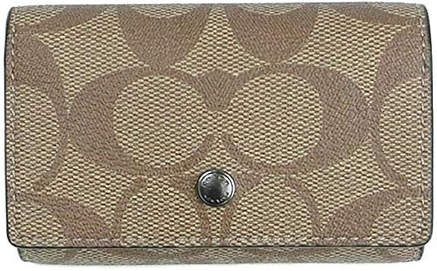 コーチ キーケース メンズ レディース 5連 シグネチャー カーキ系タン ブラック Qbtn2 並行輸入品 Coach コーチ キーケース Amazon