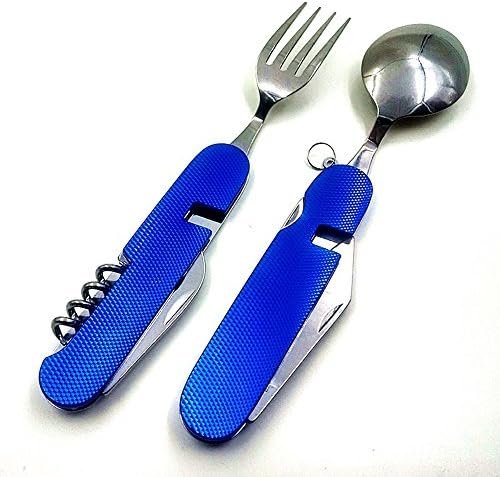 Outdoor Camping Tableware Folding Spoon Fork Knife Set Portable Travel Hiking Stainless Steel Pocket Folding Knife Spoon Fork