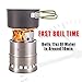 RoryTory Portable Stainless Steel Camping Gasifier Twig Stove - Compactible Design - Wood Backpacking Stove Camp Mini Portable Woodburning Fire Lightweight Stove Set - Compact for Survival Kit