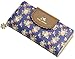ETIAL Women's Vintage Floral Zip Wallet Faux Leather Card Holder