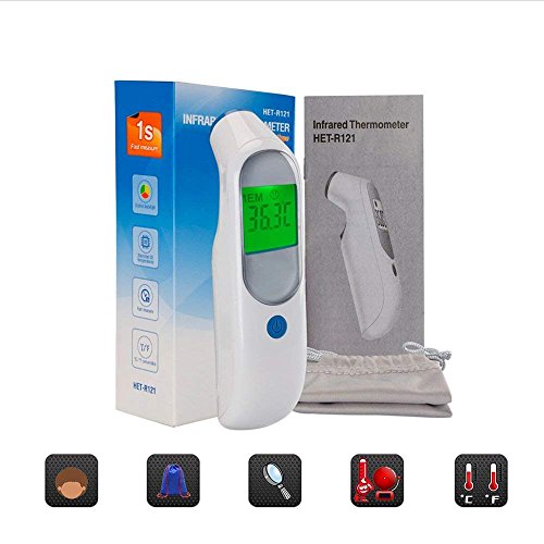 Hermano Infrared Baby Forehead Thermometer Digital Medical Infrared Fever Thermometer for Baby,Kids and Adults with Fever Indicator FDA and CE Approved