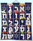 Aleph Bet Blue Wall Hanging By Pockets Of Learning