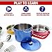 Liberty Imports Kids Play Kitchen Toys Pretend Cooking Multicolored Stainless Steel Pots and Pans Metal Kitchen Set with Utensils (13 Pieces)