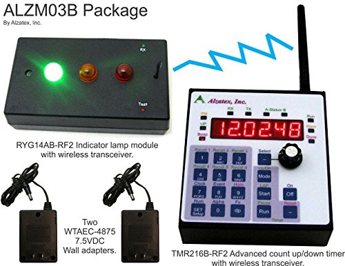 AlzatexWireless Presentation Timer, W/Red, Yellow and Green Light Indicator