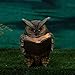 Ivy Home Schooling Garden Solar Resin Statuary Owl Statue Art Ornament Decor for Lawn Yard Patio