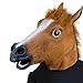 XIAO MO GU Halloween Costume Party Latex Animal Horse Head Mask (Brown)
