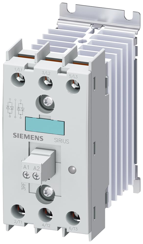 Siemens 3RF2410-1AB45 Solid State CONTACTOR 3-P. 3RF2 AC51 10 A 40 DEG. C 48-600 V / 4-30 V DC 2PH.-Controlled Screw Terminal Blocking Voltage 1200V, White