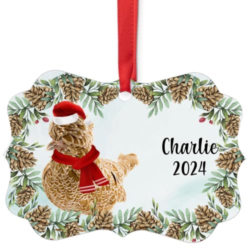 Buff Polish Chicken Christmas Ornament 2024
