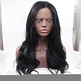 Fennell Long Body Wave Lace Front Wig Synthetic Black Wigs Heat Resistant Fiber Hair For Woman