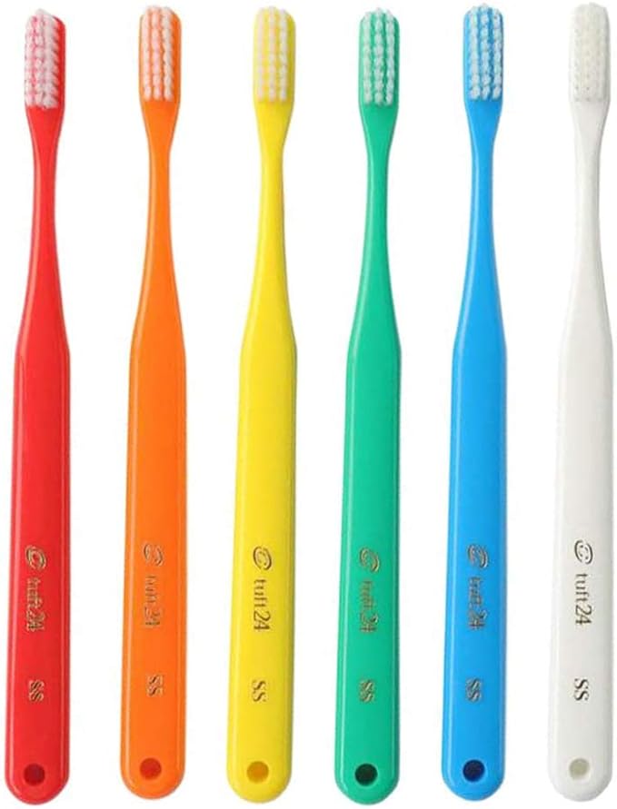 Amazon Co Jp キャップ付き タフト 24 歯ブラシ スーパーソフト 25本 アソート ビューティー