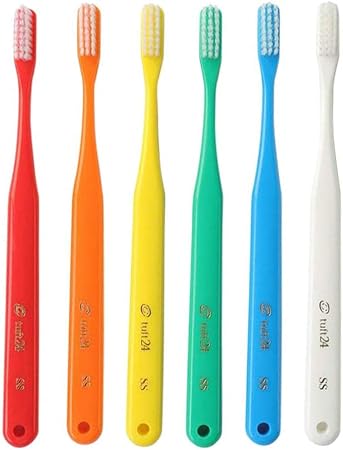 Amazon Co Jp キャップ付き タフト 24 歯ブラシ スーパーソフト 25本 アソート ビューティー