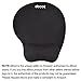 EBOOT Mouse Pad with Gel Wrist Pad Non-Slip Rubber Base, 9 Inches by 8 Inches, Black