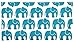 Lunchskins Reusable Snack Bag, Aqua Elephant