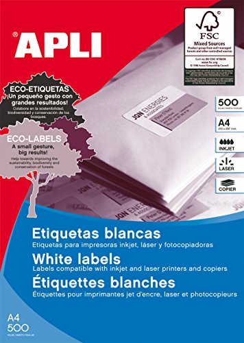 APLI 1786-Etiketten, 105 x 40 mm, weiss