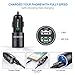 JOOMFEEN Car Charger, Qualcomm Quick Charger 3.0+2.4A 30W Rapid Dual Port USB Car Charger Adapter with 3FT Charging Cable for Phone XR XS Max X 8 Plus 7 Plus 6s Plus 6 Plus 5S