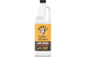 BUBBA'S ROWDY FRIENDS Bubbas Carpet Cleaner Solution for Shampoo Machine - Best Deep Cleaning Solution for Carpets, Rug, Couch, and Car - Works in Any Shampooer - Pet Home Essentials
