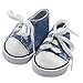 PrettyW Doll Clothes for 18 Inch Dolls - Canvas Lace Up Sneakers Shoes for 18 inch American Girl Dolls (Dark Blue)