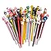 SENCOO 24 pcs Cute Cartoon Gel Black Ink Pens Assorted Style Writing Pens for Birthday Present School Prize Student Fun Girl Pens