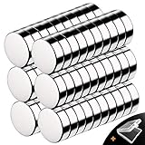 60PCS Round Magnets, 10X3MM Magnets for Stainless Steel Refrigerator, Premium Neodymium Magnet, Durable Mini Strong Magnets by BRYUBR