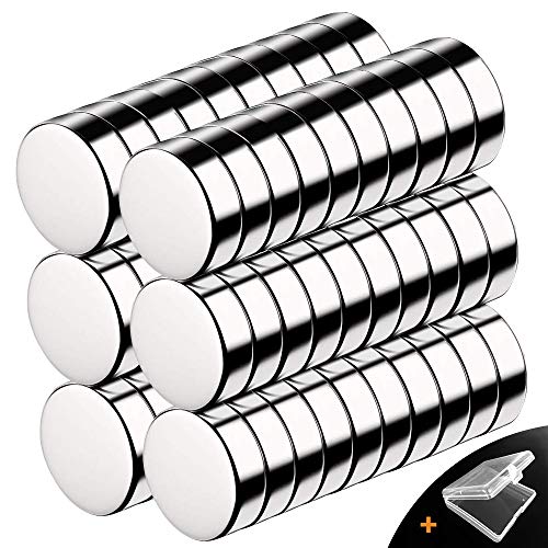 60PCS Round Magnets, 10X3MM Magnets for Stainless Steel Refrigerator, Premium Neodymium Magnet, Durable Mini Strong Magnets by BRYUBR