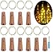 LRCXL Set of 10 Wine Bottle Cork Lights - 18inch/ 47cm 10 LED Silver Wire String Starry LED Lights for Bottle DIY Wedding Centerpieces Graduation Party Engagement Decorations(Warm White)