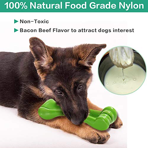 Lemcrvas Dog Chew Toys for Aggressive Chewers, Durable Interactive Dog Bone Toys for Large Medium Dogs