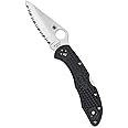 Spyderco Delica 4 Lightweight 7.15" Signature Knife with 2.90" Saber-Ground Steel Blade and FRN Handle