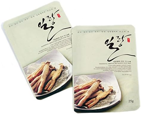 Ylang Korea Traditional Collagen Essence Full Face Facial Mask Paper Sheet - 25ml Pack of 12 - Red Ginseng