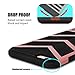 iPhone 6 Case, iPhone 6S Case, LOEV Slim Anti-Slip Grip [2 in 1] Protective Case, [Stylish Design] Shock-Absorbing Rubber Bumper Hybrid Cover Case for iPhone 6/6s 4.7 inch - Black/Rose Gold Chevron