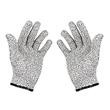 Cut Resistant Gloves,Balfer Level 5 Protection,EN388 Certified, Safty Oyster Dyneema Glove for Cooking Garden Electric Working Hands Protect (Black & Gray, Medium, 1 Pair)