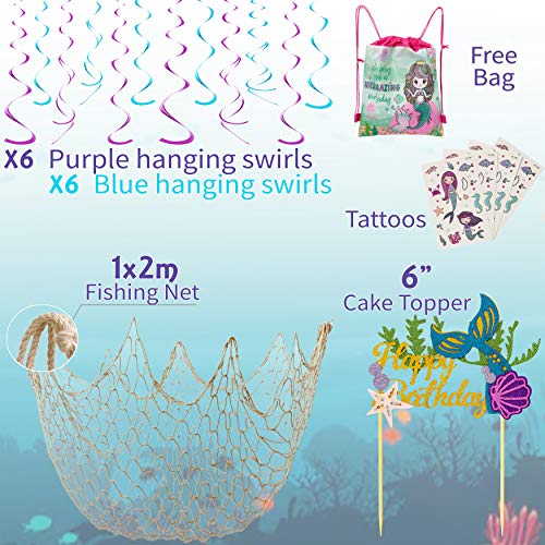 Mermaid Party Supplies With Decorations Birthday Banner Balloons