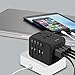 Travel Adapter JMFONE International Tavel Power Adapter 4 USB Wall Charger Worldwide Travel Charger Universal AC Wall Outlet Plugs for US, EU, UK, AU 160 Countries (black)