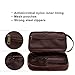 KIPOZI PU Leather Travel Bag,Shaving Dopp Kit bag for Man,Toiletry Bag Waterproof Travel Kit Bag for Business Trips,Vacations,Outdoor Sport