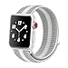 Winmy Sport Loop Band Compatible with Apple Watch 42mm, Lightweight Breathable Woven Nylon Replacement Strap for iWatch Series 3 2 1 - White Stripe