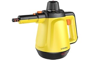 STMWORLD Natural Multi-Surface Handheld Steam Cleaner with 10 Accessories, 13.5OZ Pressurized Multipurpose On Demand Steam Cleaner for Home, Steamer for Cleaning Dirt, Grease, Grout, Tile, Floor, Couch and Car