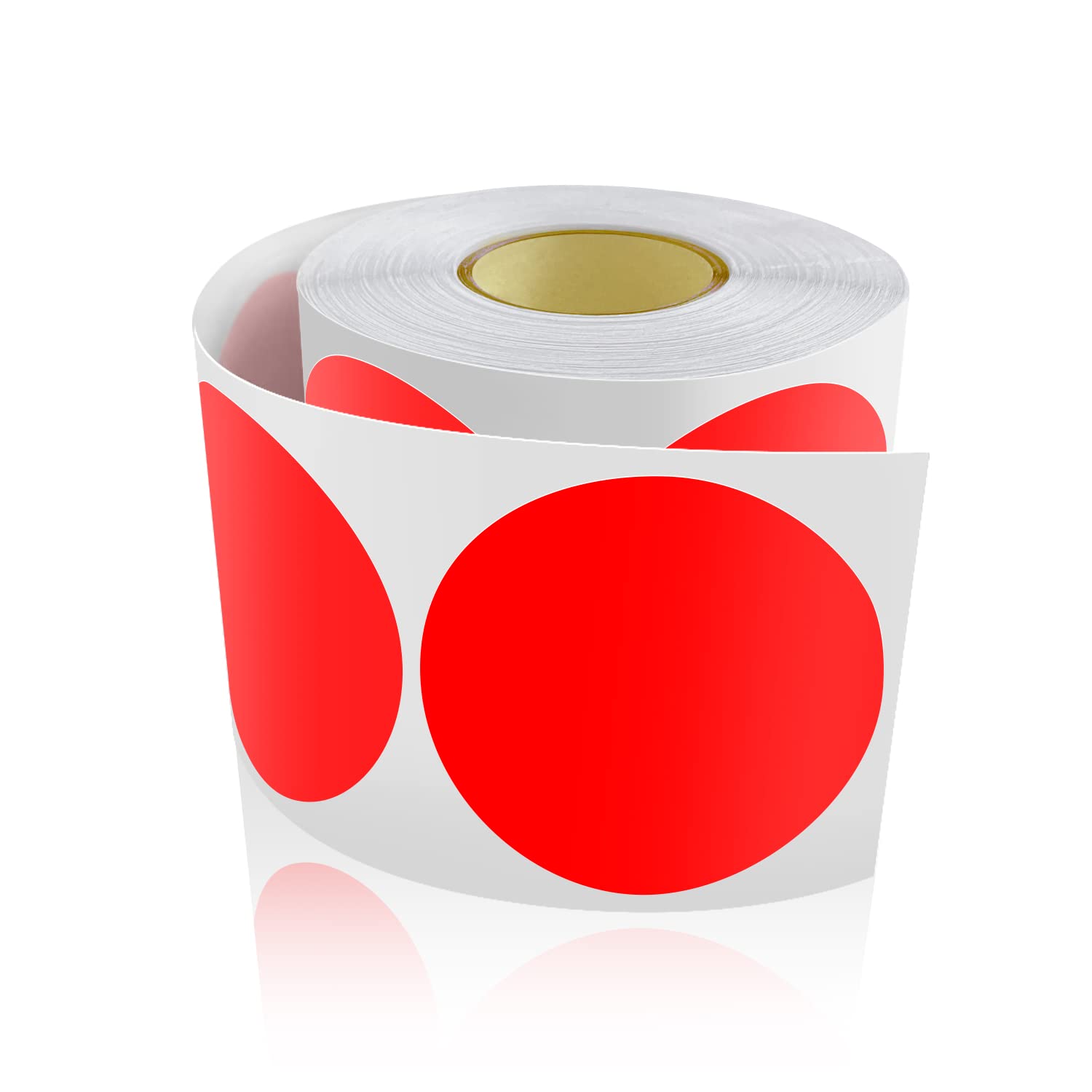 Round Stickers Red 50 mm Circle Labels Colour Coding Dot Vinyl Floor Sticker Waterproof Removable Roll of 500