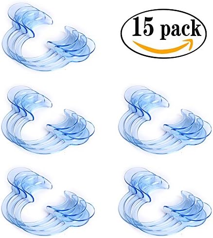 Laocui C-Shape Cheek Retractors for Dental Use and Party Fun Games 15 Pack, Size M Blue