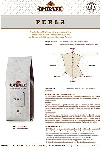 Neu Omkafe Perla Kaffeebohnen | Kaffeegenuss wie in Italien | italienische Familienrösterei – Bild 3