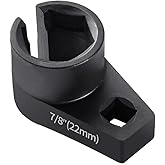 Lemxily Offset O2 Sensor Socket, 7/8-Inch (22mm) with 3/8-Inch Drive, Universal Fit for Vehicle Oxygen Sensor Removal