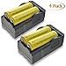 18650 Rechargeable Battery, MOCCO Lithium Ion 9800mAh 3.7V Fast Charge, High-Capacity Rechargeable Lithium Batteries with 2x Dual Charger for Outdoor, LED Flashlights, Headlamps, Laptop (4 Pack)
