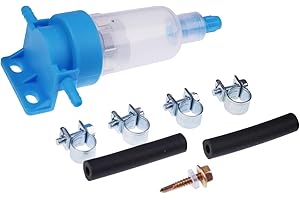 ZTUOAUMA Removable Fuel Water Separator Metal Mesh Filter Kit with Clamps and Hoses Compatible with Eberspacher Webasto Diesel Parking Heaters