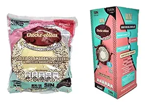 Mini Choke-Obleas Chocolate Wafer Cookies Turin Amaranth Wafers Filled with Chocolate Waffles 10 Snack Packs, Obleas de Amaranto Rellenas de Chocolate Turin sin Azucar 10 Snack Packs Galletas