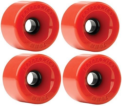 Kryptonics Star Trac 70mm 78a Red Skateboard Wheels (Set of 4) by Kryptonics
