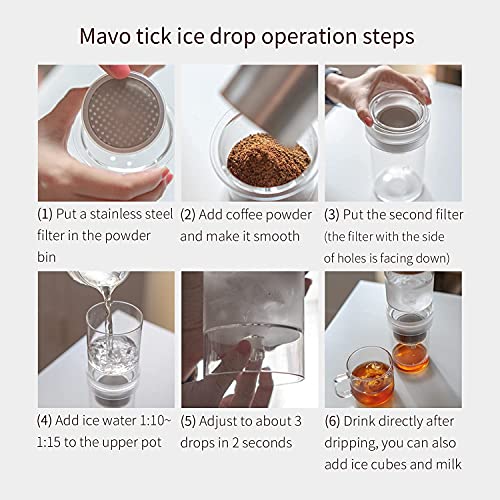 MAVO Cold Brew Coffee Maker, Ice Drip Coffee Maker No Filter Paper